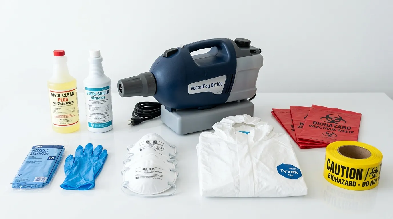 Professional biohazard remediation crew working in Mentor-on-the-Lake